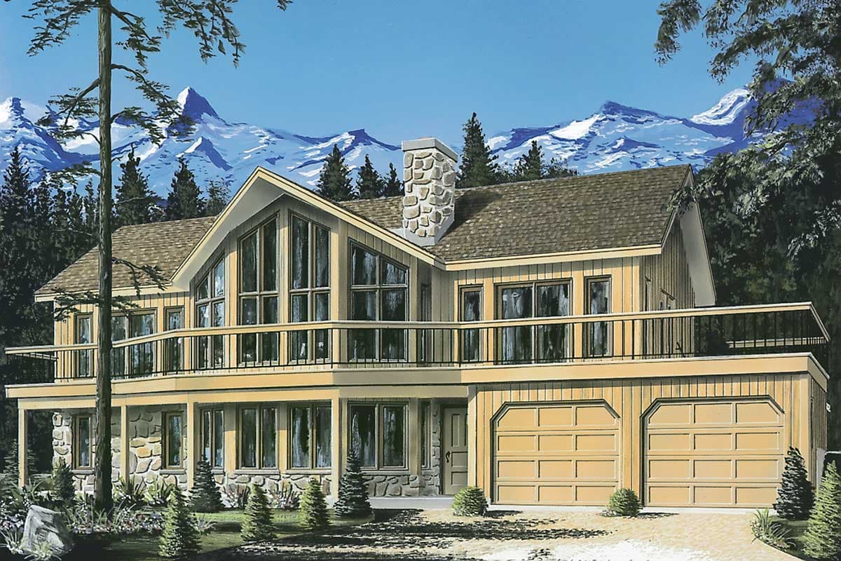 Plan 2161DR: 4-Season Vacation House Plan with Wall of Windows - Image #6 - Contemporary, Mountain, Vacation