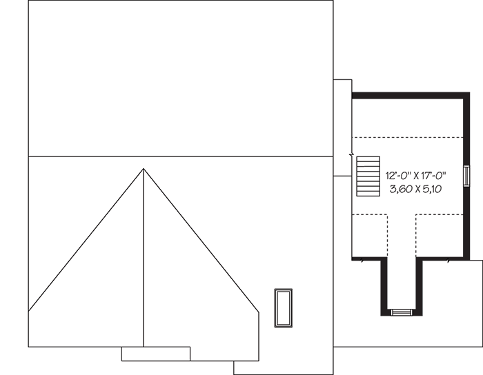 Plan 21621DR: Split Foyer House Plan with 1-Car Garage with Bonus Expansion Above - 2085 Sq Ft - Floor Plan - 2nd Floor - Traditional