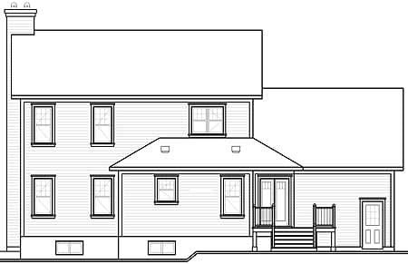 Plan 21634DR: Home Office with Separate Entrance - Image #4 - Country