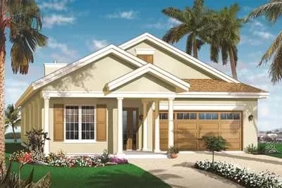Narrow Lot Florida House Plan