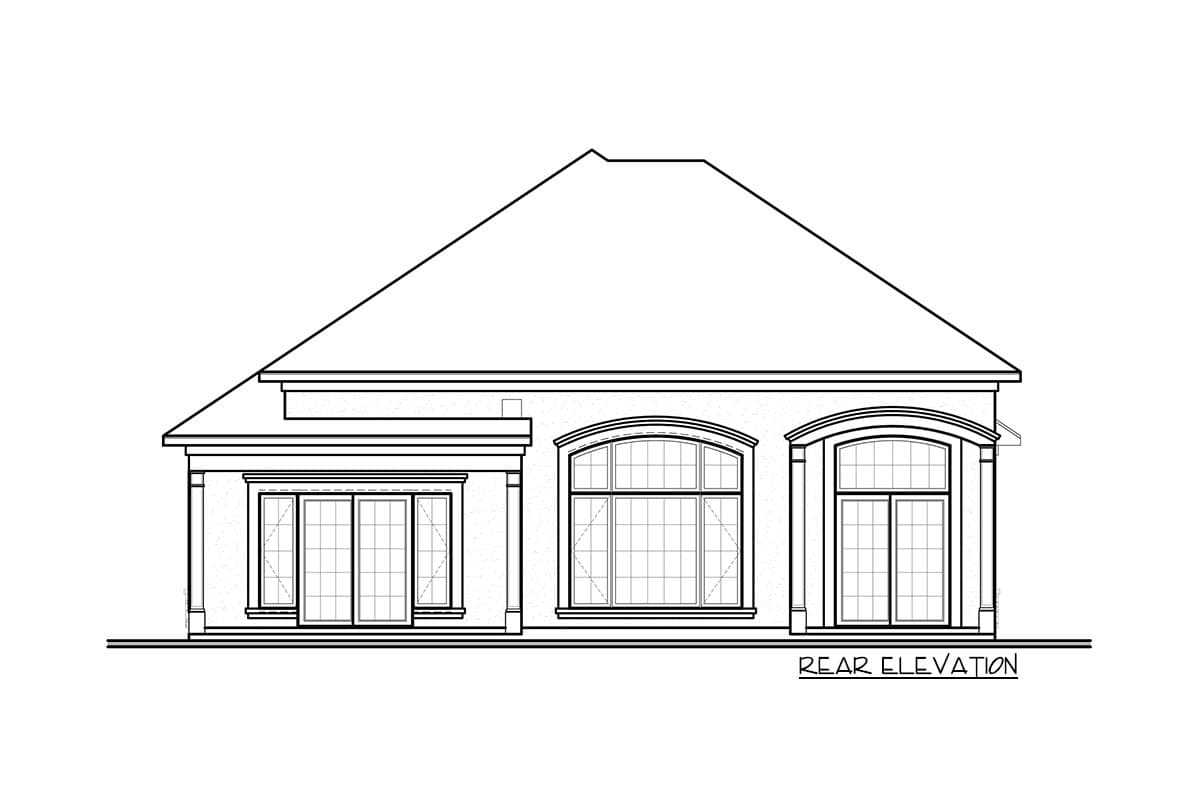 Plan 21664DR: Traditional Single Story Home with a First Floor Master - Image #6 - Florida-Style, Traditional