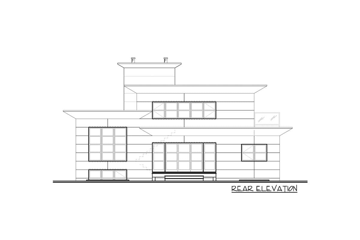 Plan 21679DR: Modern House Plan with 2nd Floor Terace - Image #7 - Contemporary