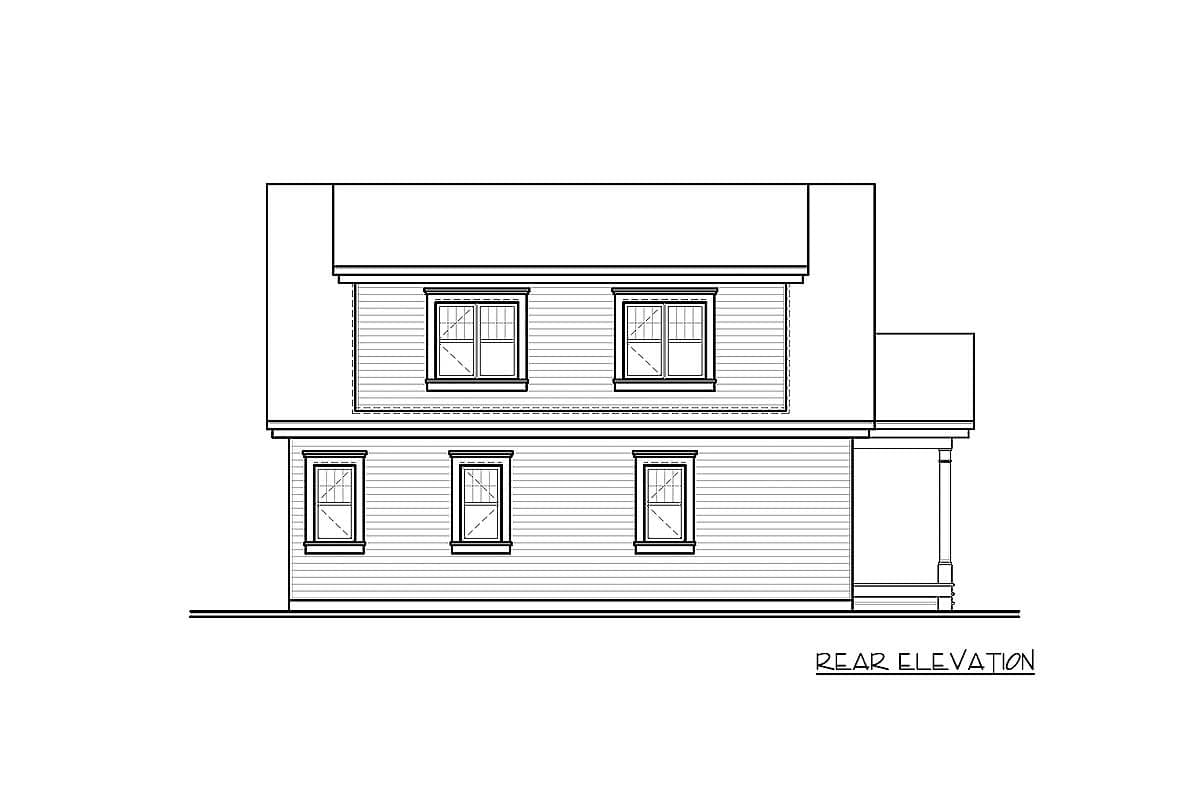 Plan 21681DR: Farmhouse Modern Cottage style house plan offering lots of natural light.  - Image #5 - Traditional