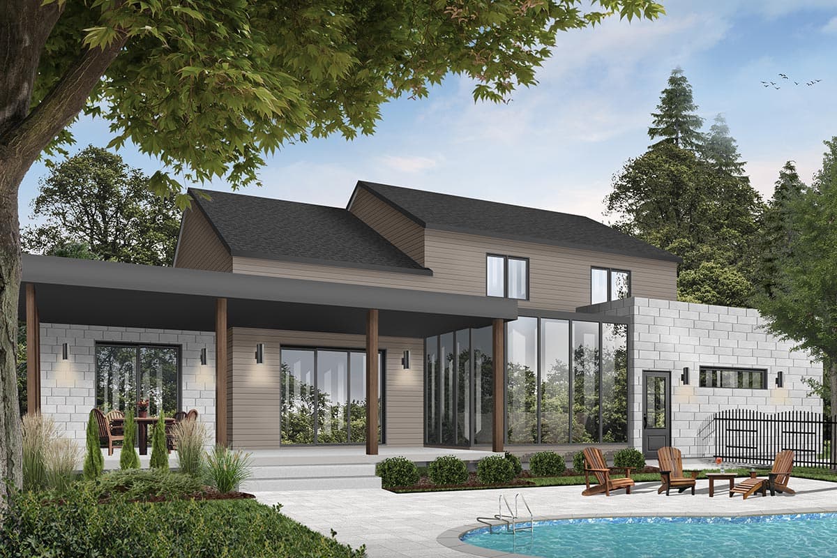 Plan 2171DR: Charming Home Plan with a Home Office - Image #9 - Country, Farmhouse