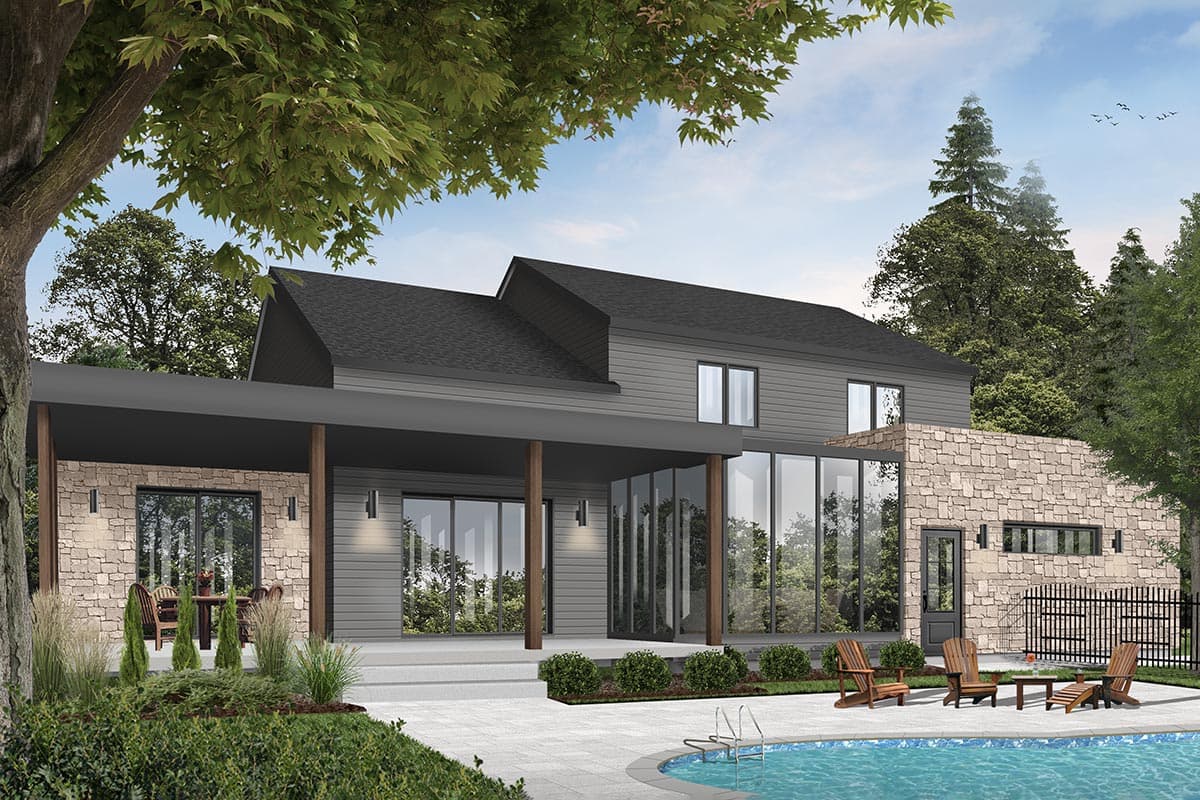 Plan 2171DR: Charming Home Plan with a Home Office - Image #8 - Country, Farmhouse