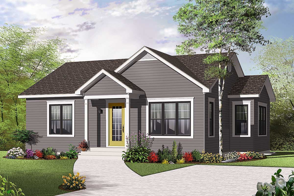 Plan 21714DR: A Cottage with Multiple Versions - Image #5 - Cottage, Traditional