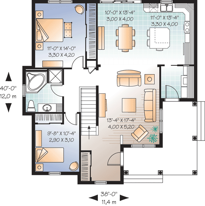 Plan 21717DR: Delightful Cottage Home Plan - Floor Plan - Main Level - Cottage