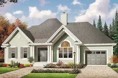 House Plan with Three Bedrooms or Two - You Choose