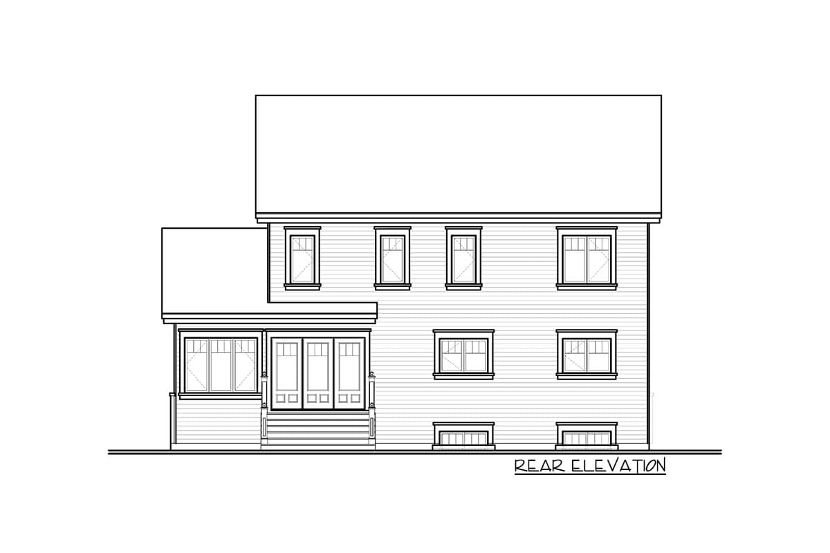 Plan 21745DR: 4-Bed House Plan with Large Laundry Room - Image #4 - Traditional