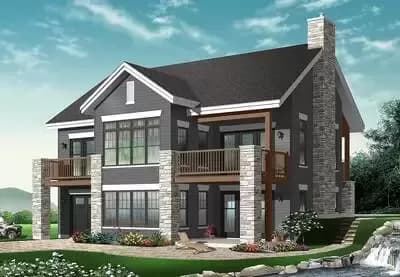 Spacious Mountain Home Plan with 4 Beds - 2145 Sq Ft