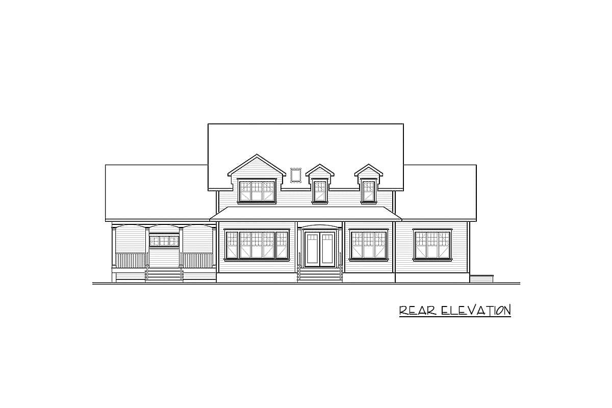 Plan 21765DR: Multi-Generational House Plan withUnits Linked by Laundry Room - 2442 Sq Ft and 870 Sq Ft - Image #5 - Traditional