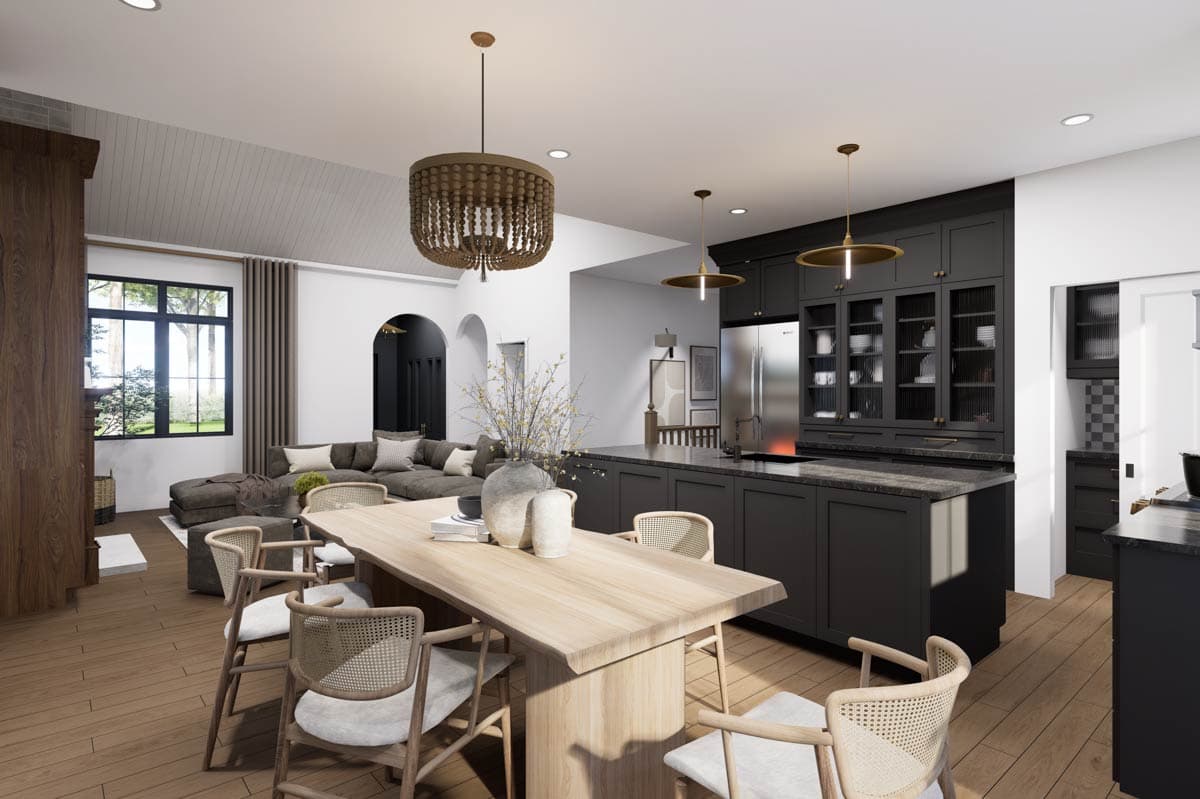 Plan 21766DR: One-Story Multi-Generation House Plan with Linked 1-Bed and 2-Bed Units  - Image #8 - Modern, New American, Traditional