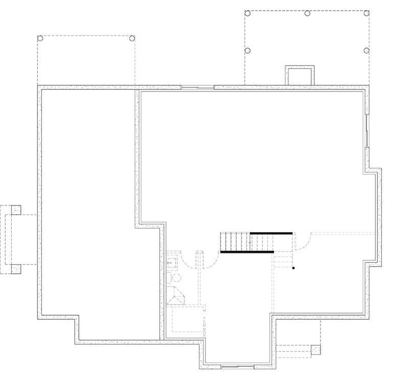 Plan 21769DR: Multi-Generational House Plan with a 3-Bed and 1-Bed Units - 1496 Sq Ft and 742 Sq Ft - Floor Plan - Unfinished Basement - European, Ranch, Transitional