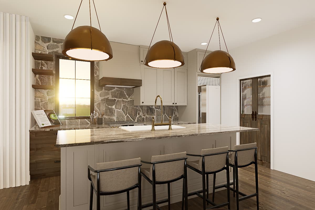 Plan 21769DR: Multi-Generational House Plan with a 3-Bed and 1-Bed Units - 1496 Sq Ft and 742 Sq Ft - Image #10 - European, Ranch, Transitional