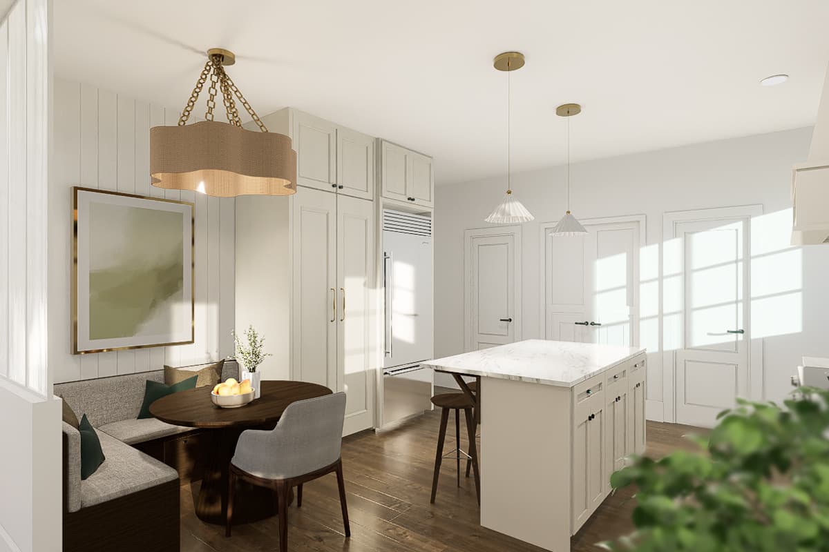 Plan 21769DR: Multi-Generational House Plan with a 3-Bed and 1-Bed Units - 1496 Sq Ft and 742 Sq Ft - Image #13 - European, Ranch, Transitional