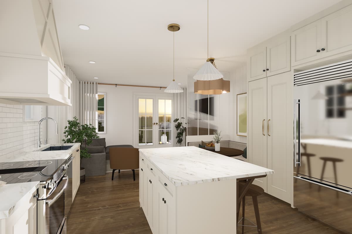 Plan 21769DR: Multi-Generational House Plan with a 3-Bed and 1-Bed Units - 1496 Sq Ft and 742 Sq Ft - Image #14 - European, Ranch, Transitional