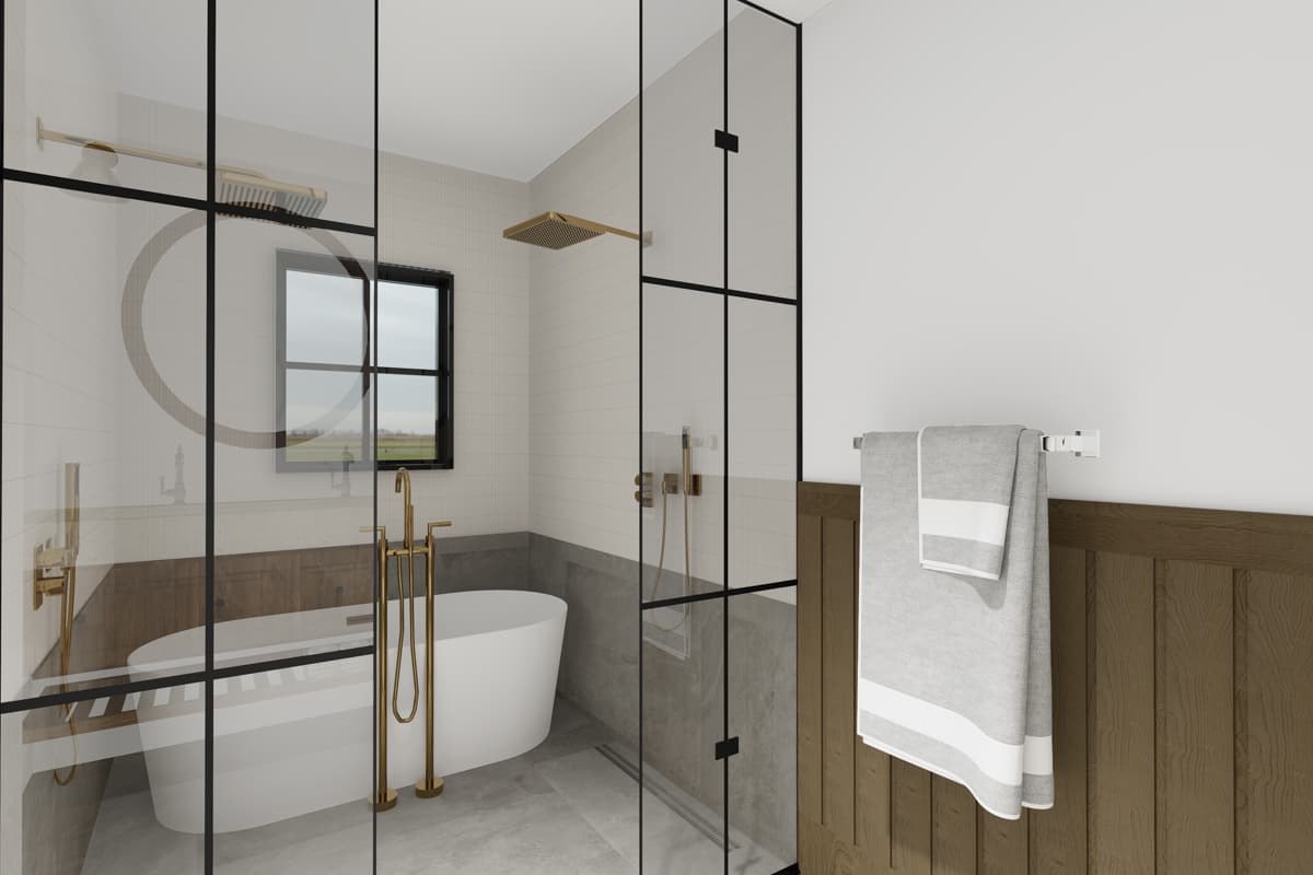 Plan 21769DR: Multi-Generational House Plan with a 3-Bed and 1-Bed Units - 1496 Sq Ft and 742 Sq Ft - Image #17 - European, Ranch, Transitional