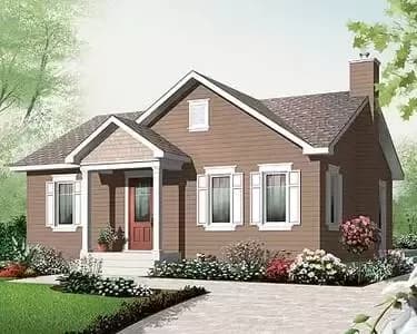 A Cottage with 3-Sided Fireplace