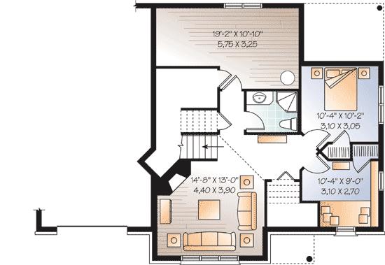 Plan 21804DR: Dramatic Two-Story Living Room - Floor Plan - Basement