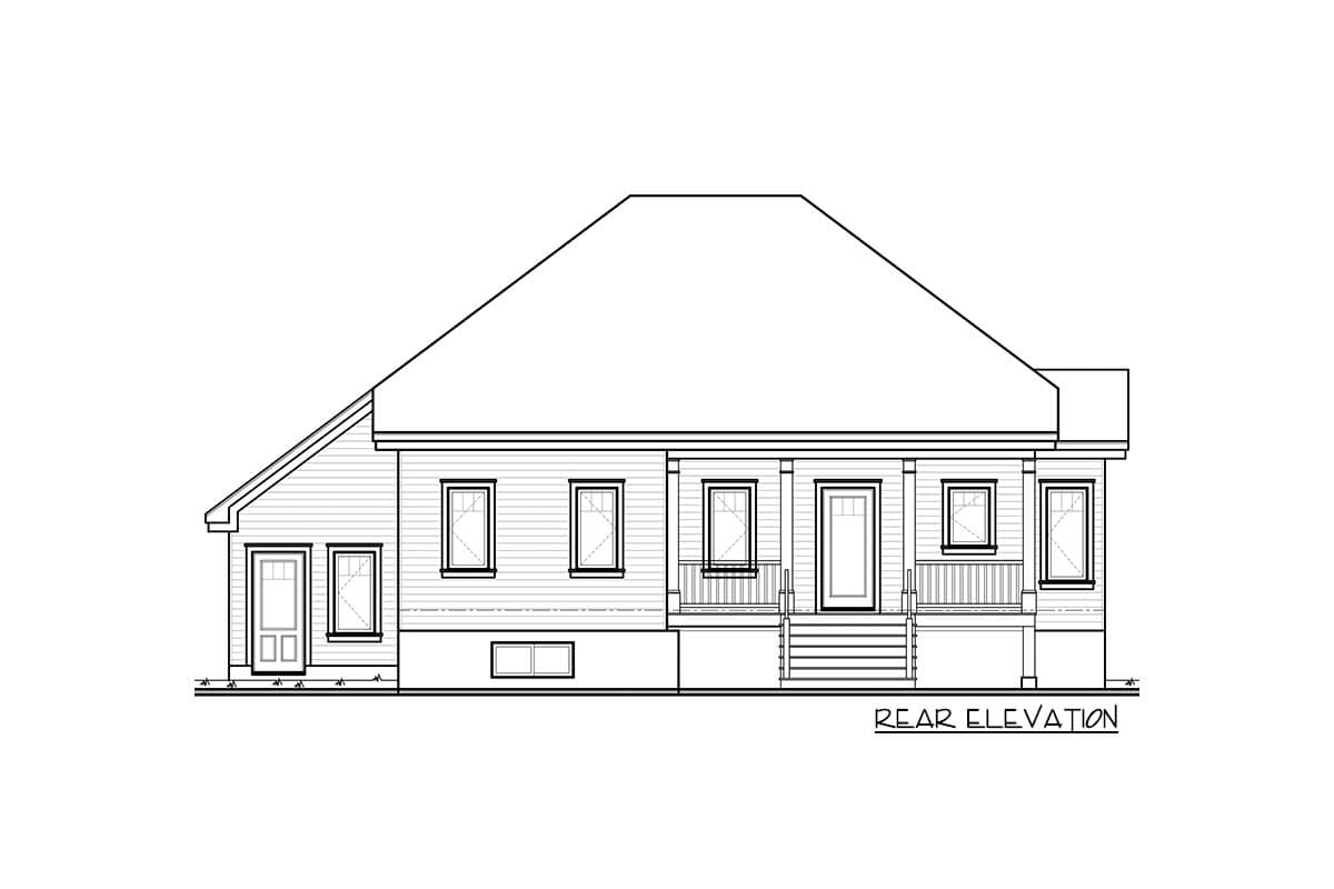 Plan 21805DR: Comfortable Porches Front and Back - Image #4 - Country, Traditional