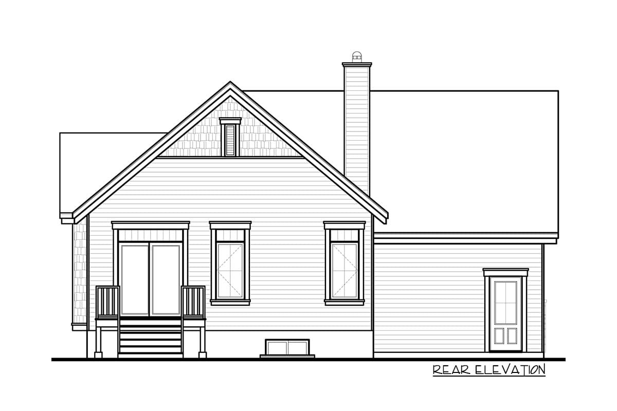 Plan 21808DR: Flexible Starter Home - Image #6 - Traditional