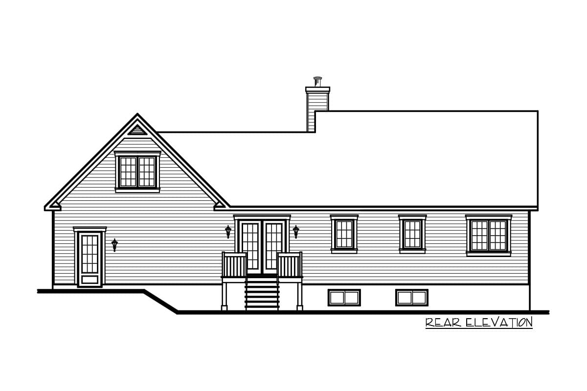 Plan 21840DR: 1400 Square Foot Country Cottage with Upstairs Master Suite - Image #8 - Country, Traditional