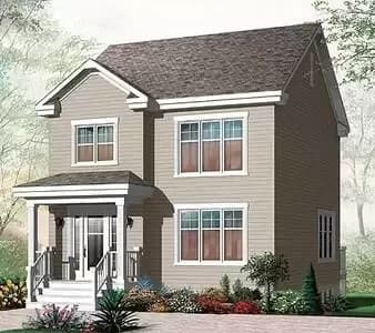 Lovely Country Starter Home Plan