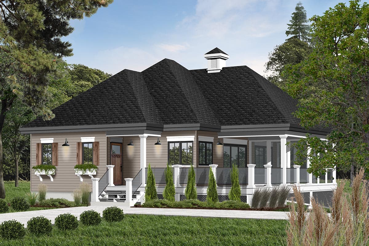 Plan 21854DR: Attractive Vacation Cottage - Image #6 - Cottage, Vacation