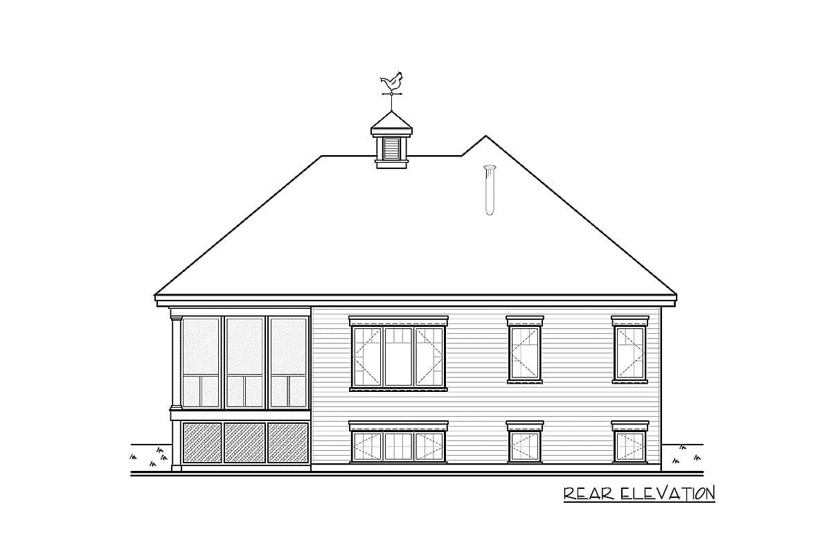 Plan 21854DR: Attractive Vacation Cottage - Image #7 - Cottage, Vacation