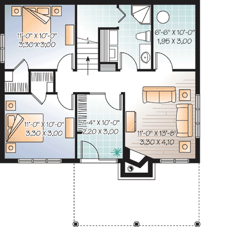 Plan 21857DR: Cute Vacation Home with Great Deck - Floor Plan - Basement - Cottage, Country, Vacation