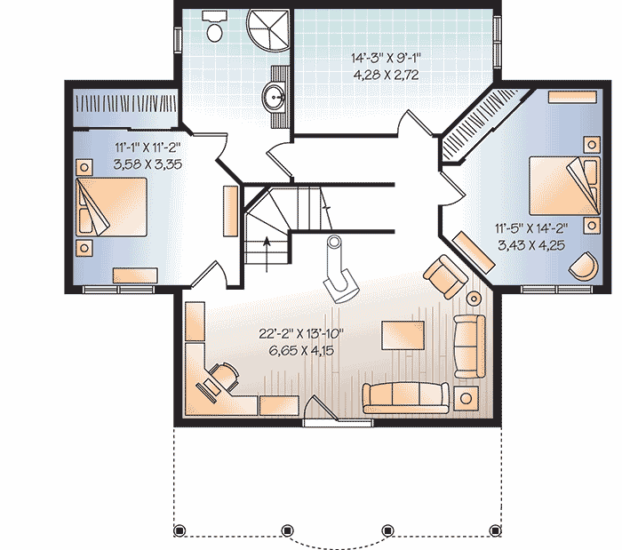 Plan 21865DR: Dream Design with Finished Lower Level - Floor Plan - Lower Level - Cottage, Country, Mountain, Vacation