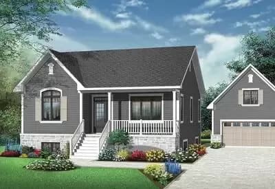 5-Bed One-Story House Plan with 3 Beds and Laundry in the Lower Level - 2274 Sq Ft