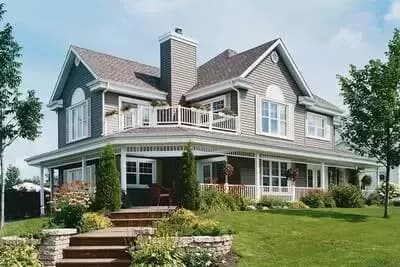 Country Home Plan with An Elevator and a Wrap-Around Porch - 2528 Sq Ft