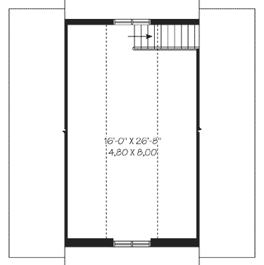 Plan 21901DR: Detached Garage with Storage & Bonus - Floor Plan - 2nd Floor