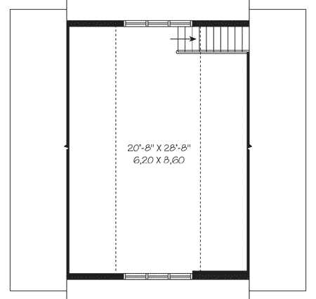 Plan 21902DR: Three Bays Plus Storage - Floor Plan - 2nd Floor