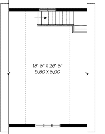 Plan 21904DR: 560 Square Foot 2-Car Garage with 511 Square Foot Storage Above - Architectural Designs - Floor Plan - 2nd Floor