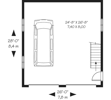 Plan 21905DR: Detached Garage with Free Material List - Floor Plan - Main Level