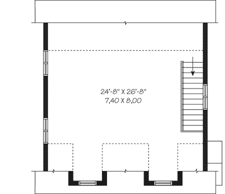 Plan 21905DR: Detached Garage with Free Material List - Floor Plan - 2nd Floor