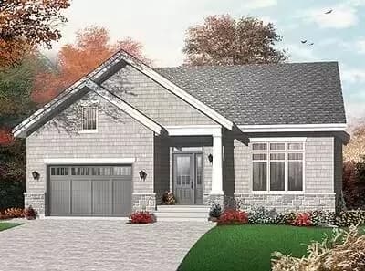 3 Bedroom Split Level House Plan - 1390 Sq Ft
