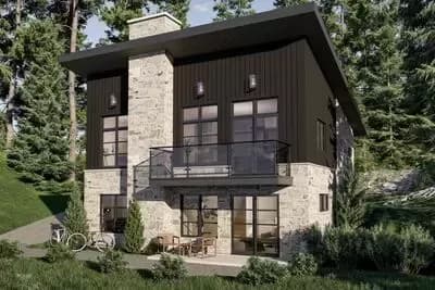 3-Bed Contemporary House Plan for A Sloping Lot - 1759 Sq Ft 