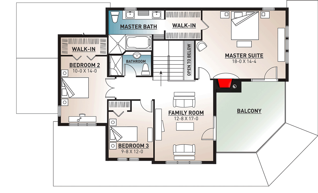 Plan 21934DR: Farmhouse Plan with Many Options to Choose From - Floor Plan - 2nd Floor - Cottage, Country, Farmhouse, Southern