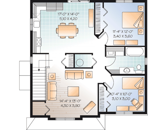 Plan 21946DR: 3 Family Home Plan - Floor Plan - 2nd Floor