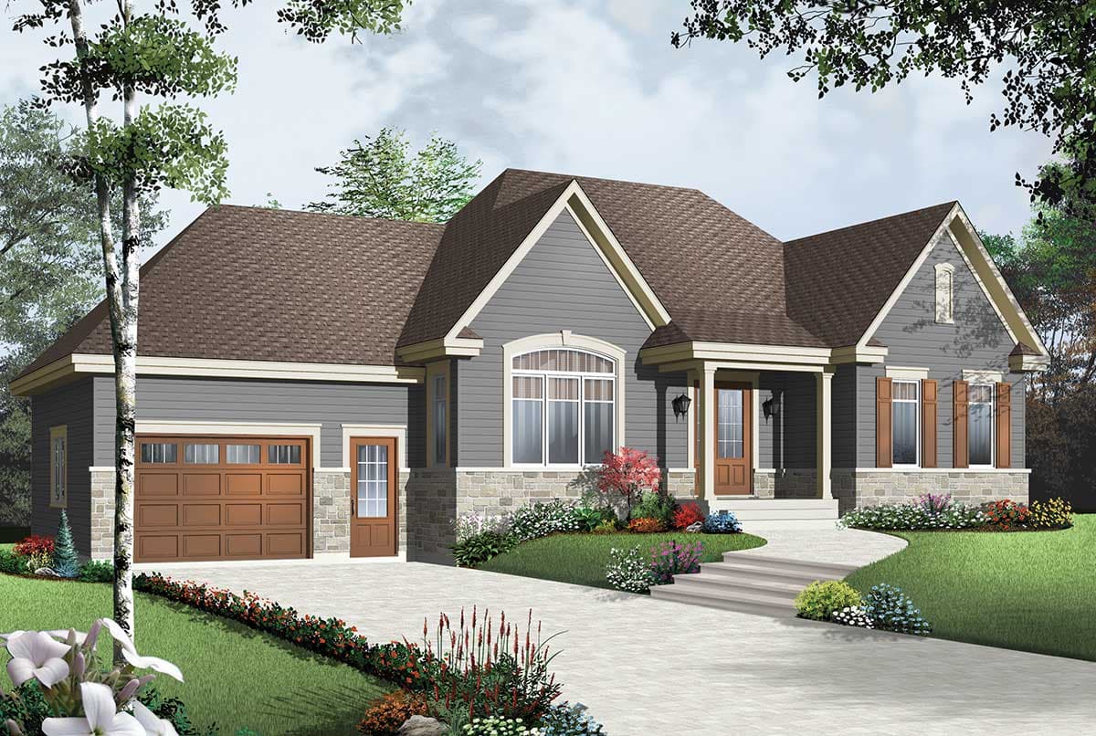 Plan 21947DR: Cozy Bungalow with Attached Garage - Image #6 - Ranch, Traditional