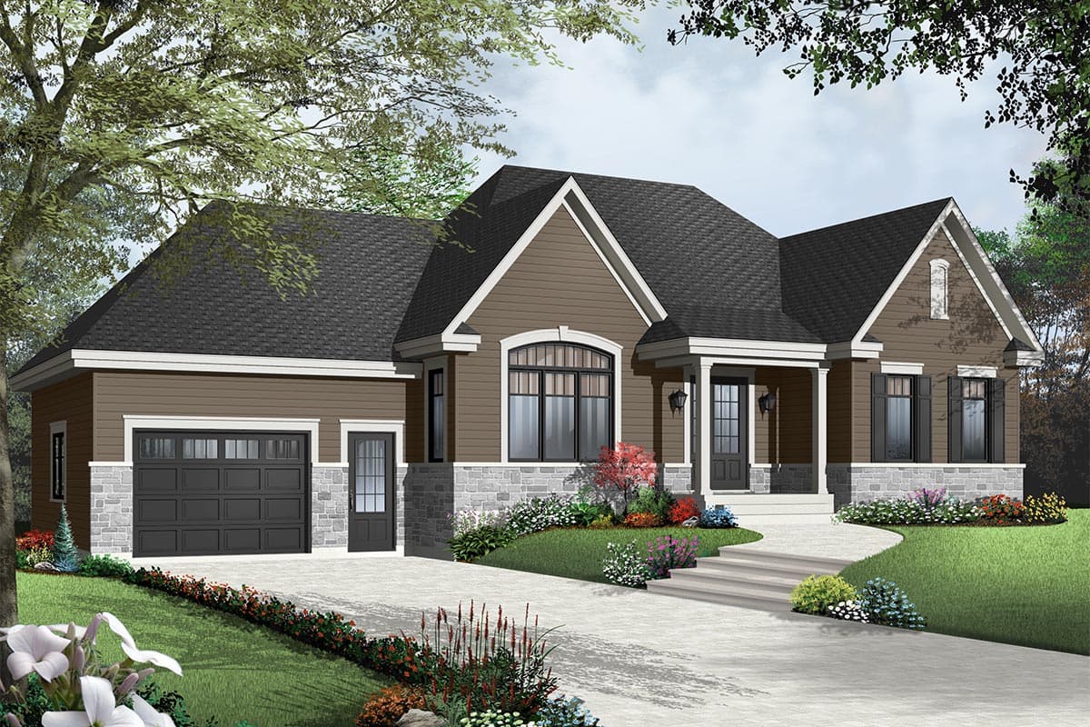Plan 21947DR: Cozy Bungalow with Attached Garage - Image #5 - Ranch, Traditional