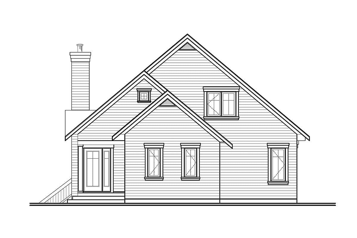 Plan 21960DR: Year-Round Cottage with Options - Image #5 - Cottage, Vacation