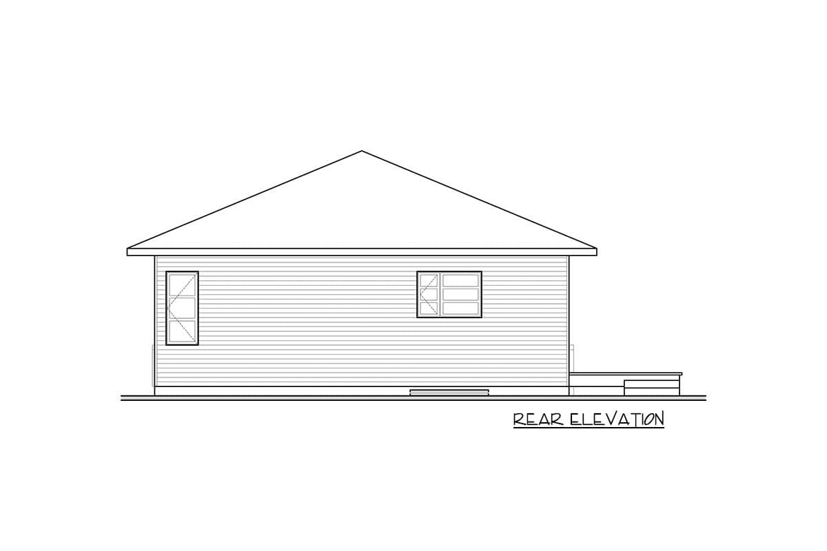 Plan 21972DR: Contemporary Ranch with Options - Image #4 - Contemporary