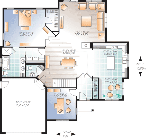 Plan 21975DR: Traditional Charm with Options - Floor Plan - Main Level - Traditional