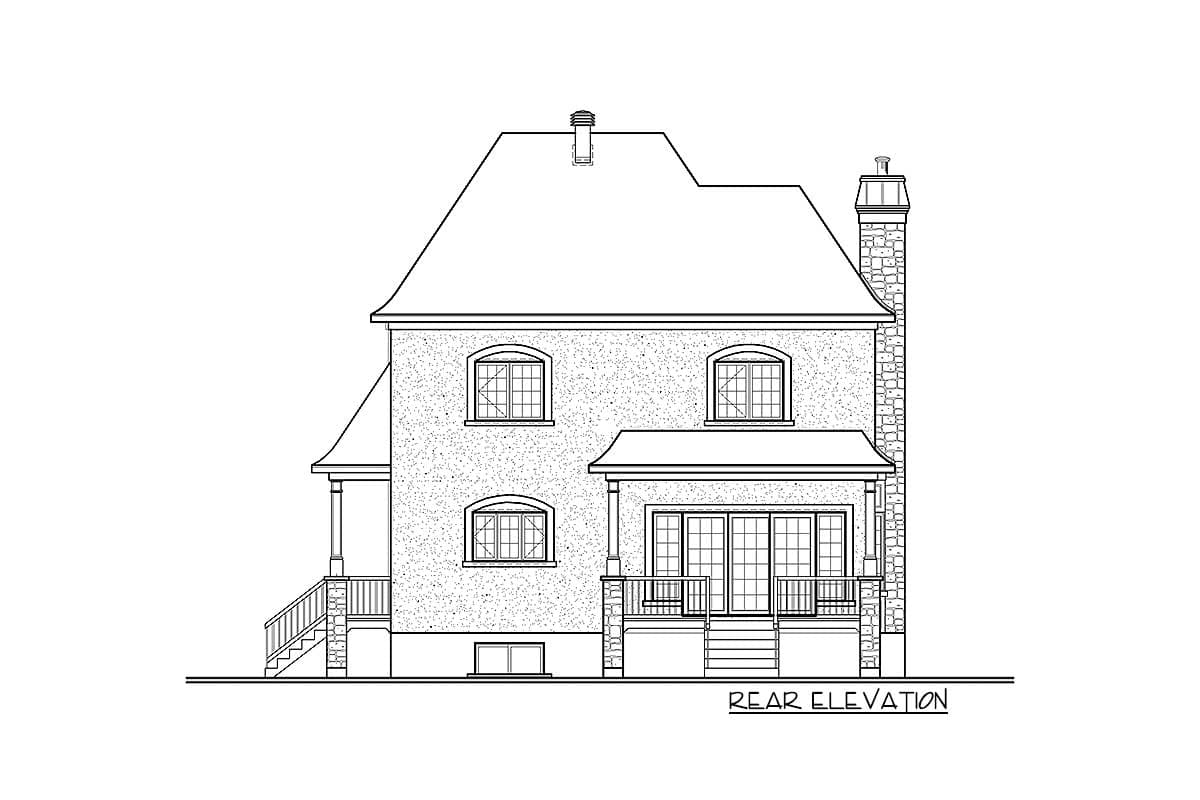 Plan 21993DR: Tidy European Cottage - Image #5 - Cottage, European