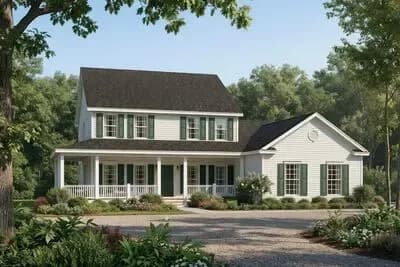 Master Down with Wraparound Porch