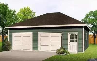 Hip Roof Drive-Thru Garage - 780 Sq Ft